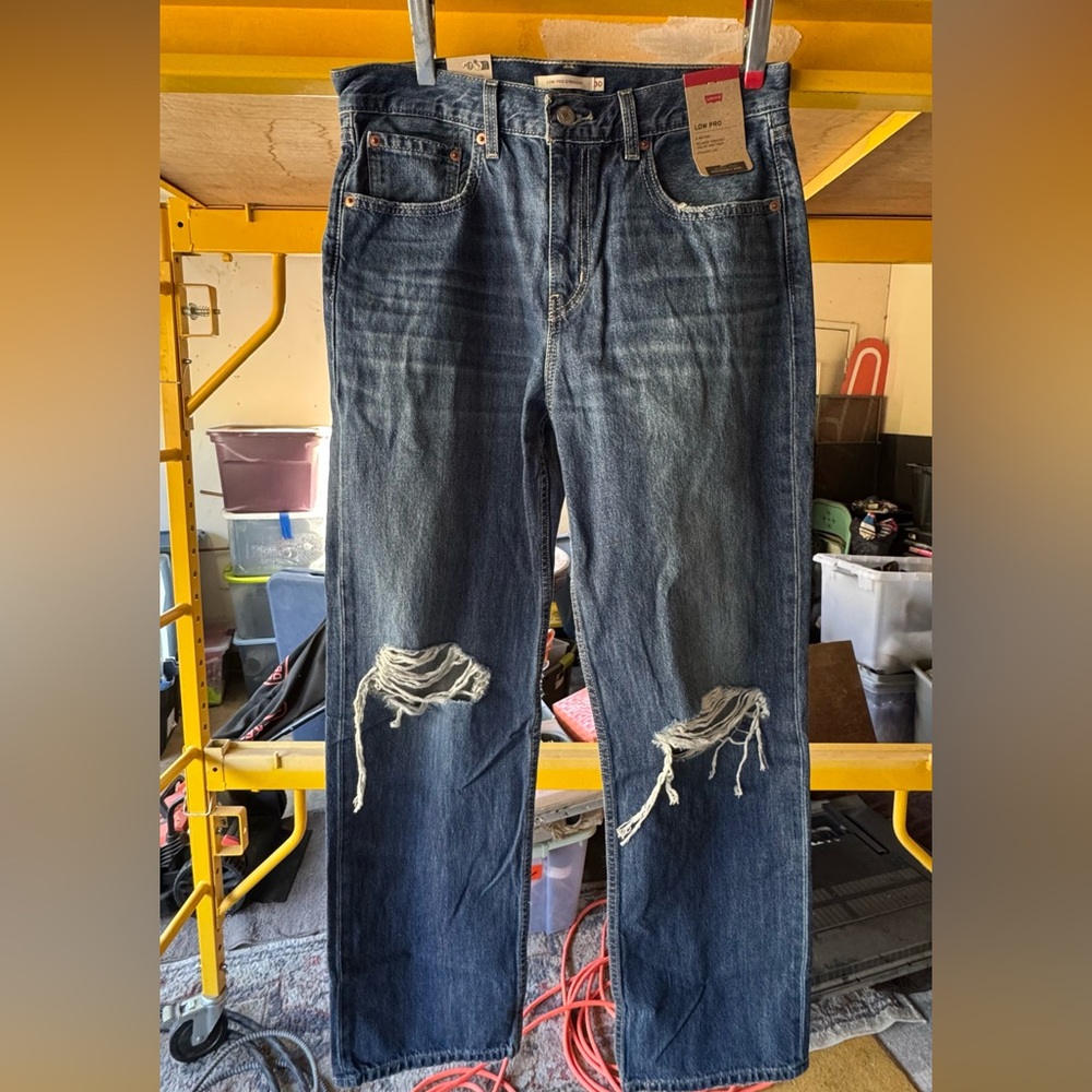 Levi's Women’s Blue Low Pro Distressed Jeans BRAND NEW with Tags